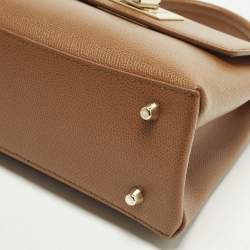 مملوكة مسبقًا Furla 1927 Mini Brown Leather Top Handle Bag