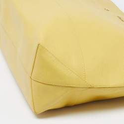 Pre Owned Furla Mellisa Yellow Leather Shopper Tote