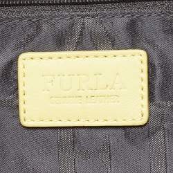 Pre Owned Furla Mellisa Yellow Leather Shopper Tote