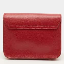مملوكة مسبقًا Furla Metropolis Mini Red Leather Flap Chain Shoulder Bag