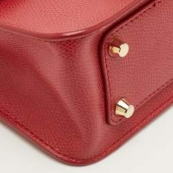 مملوكة مسبقًا Furla Metropolis Mini Red Leather Flap Chain Shoulder Bag