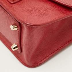 مملوكة مسبقًا Furla Metropolis Mini Red Leather Flap Chain Shoulder Bag