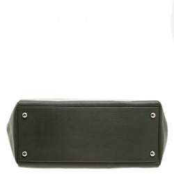 Pre Owned Furla Moosy Green Leather Appaloosa Tote