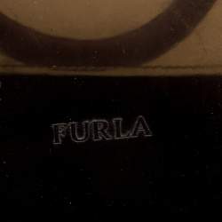 Pre Owned حقيبة فورلا كاندي تفاصيل فهد جلد ومطاط لامعة رمادية/ سوداء