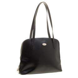 Pre Owned Furla Black Leather Shoulder Bag