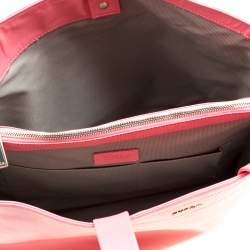 Pre Owned Furla Red Leather Melissa Shopping Tote