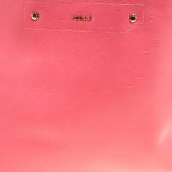 Pre Owned Furla Red Leather Melissa Shopping Tote