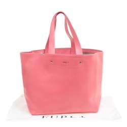 Pre Owned Furla Red Leather Melissa Shopping Tote