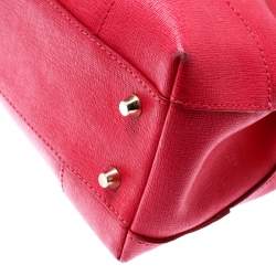 Pre Owned Furla Pink Leather Piper Top Handle Bag