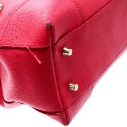 Pre Owned Furla Pink Leather Piper Top Handle Bag