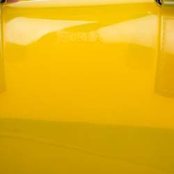 Pre Owned Furla Yellow/Beige Rubber and Python Embossed Candy Satchel