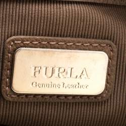 Pre Owned Furla Dark Beige Leather Kelis Tote