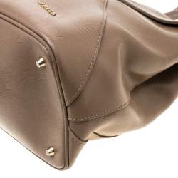 Pre Owned Furla Dark Beige Leather Kelis Tote