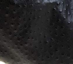 Pre Owned Furla Black Ostrich Embossed Leather Carmen Satchel