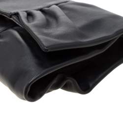 Pre Owned Furla Black Leather Bow Clutch
