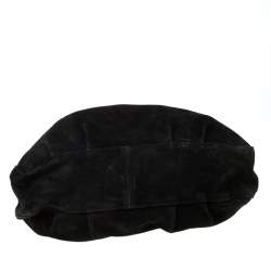 Pre Owned Furla Black Leather and Suede Bow Hobo