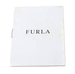 Furla Tan Suede and Croc Embossed Leather Hobo