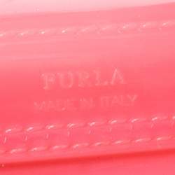 Pre Owned Furla Pink PVC Candy Mini Top Handle Bag