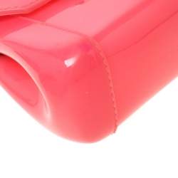 Pre Owned Furla Pink PVC Candy Mini Top Handle Bag