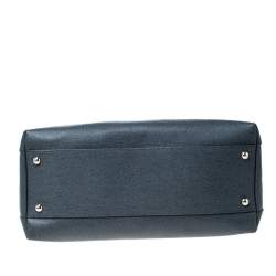 Pre Owned Furla Grey Leather Piper Dome Satchel