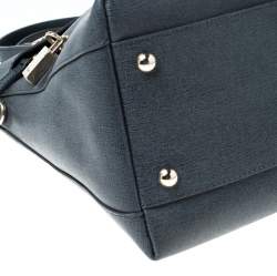 Pre Owned Furla Grey Leather Piper Dome Satchel