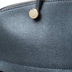 Pre Owned Furla Grey Leather Piper Dome Satchel