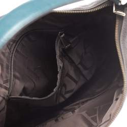 Pre Owned Furla Two Tone Leather Top Zip Hobo 