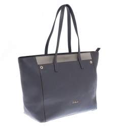 Pre Owned Furla Grey Leather Tote 