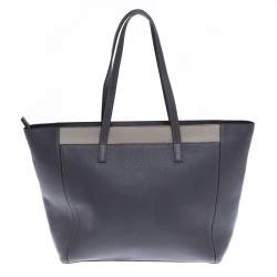 Pre Owned Furla Grey Leather Tote 