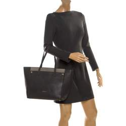 Pre Owned Furla Grey Leather Tote 