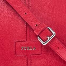 Pre Owned حقيبة كروس فورلا جلد أحمر