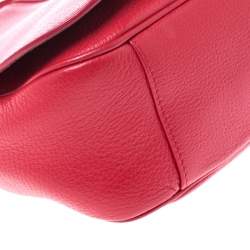 Pre Owned حقيبة كروس فورلا جلد أحمر