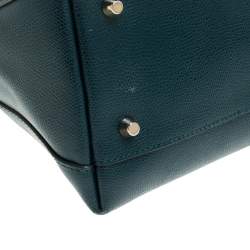 Pre Owned Furla Deep Green Leather Piper Dome Satchel