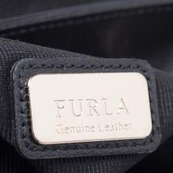 Pre Owned Furla Black Leather Small Metropolis Tote