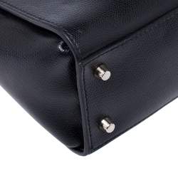 Pre Owned Furla Black Leather Small Metropolis Tote