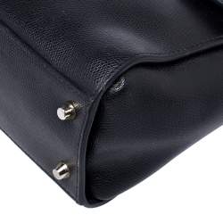 Pre Owned Furla Black Leather Small Metropolis Tote