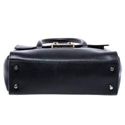 Pre Owned Furla Black Leather Small Metropolis Tote