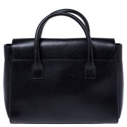 Pre Owned Furla Black Leather Small Metropolis Tote