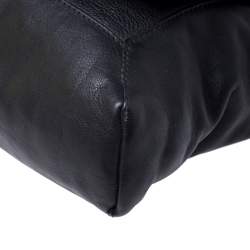 Pre Owned حقيبة كتف فورلا قلاب جلد طباعة زيبرا سوداء