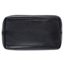 Furla Black PVC and Leather Studded Candy Satchel
