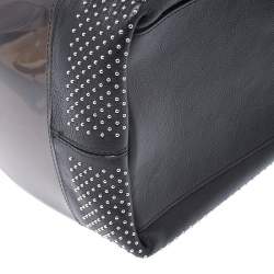 Furla Black PVC and Leather Studded Candy Satchel
