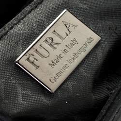 Pre Owned Furla Black Leather Shoulder Bag
