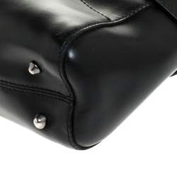 Pre Owned Furla Black Leather Shoulder Bag