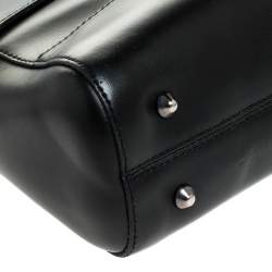 Pre Owned Furla Black Leather Shoulder Bag