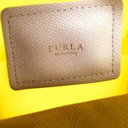 Pre Owned Furla Multicolor Glossy Rubber and Leather Push Lock Candy Satchel