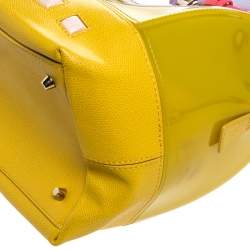 Pre Owned Furla Multicolor Glossy Rubber and Leather Push Lock Candy Satchel