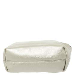 Pre Owned Furla Metallic Gold Leather Shoulder Bag