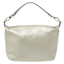 Pre Owned Furla Metallic Gold Leather Shoulder Bag
