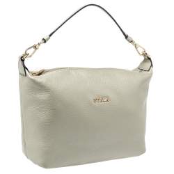 Pre Owned Furla Metallic Gold Leather Shoulder Bag