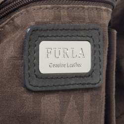 Furla Grey Leather Hobo